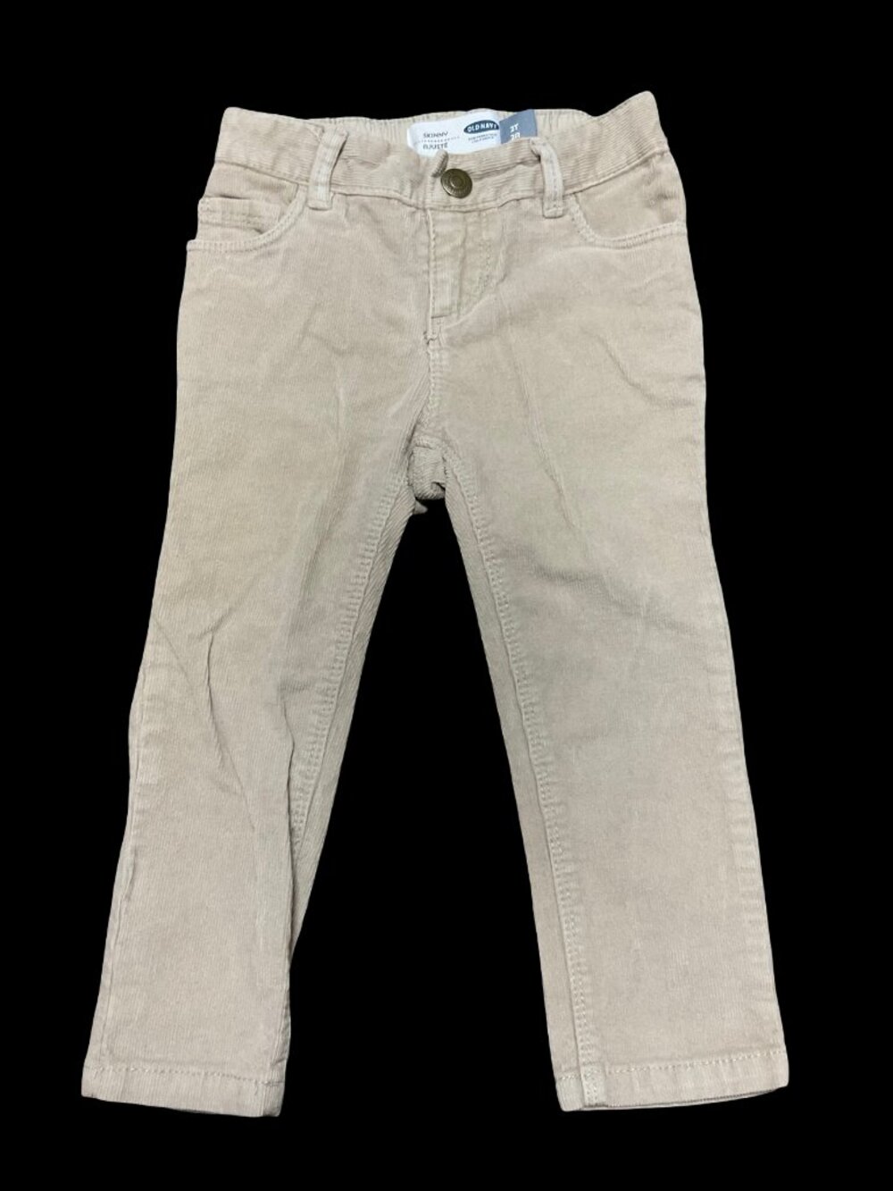 Solid Tan Corduroy Skinny Pants
